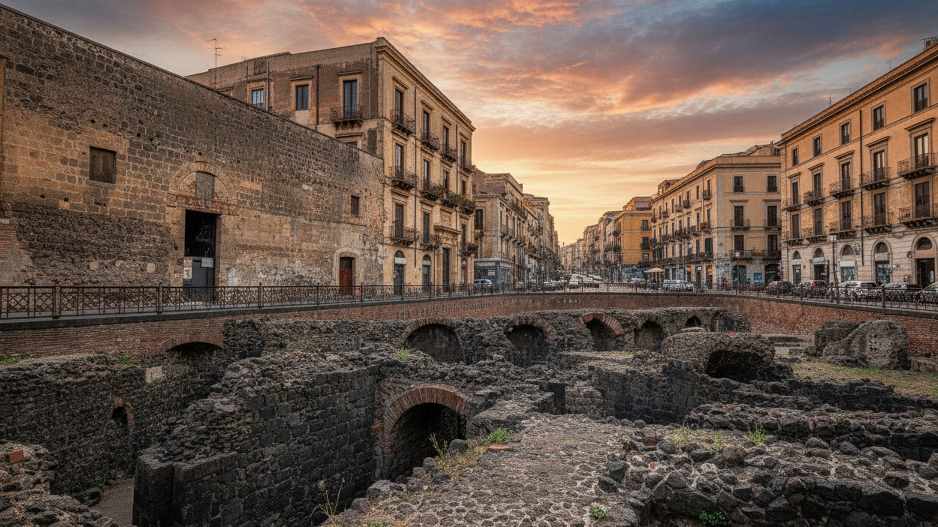 Piazza Stesicoro e Anfiteatro Romano — Catania (Sicilia)